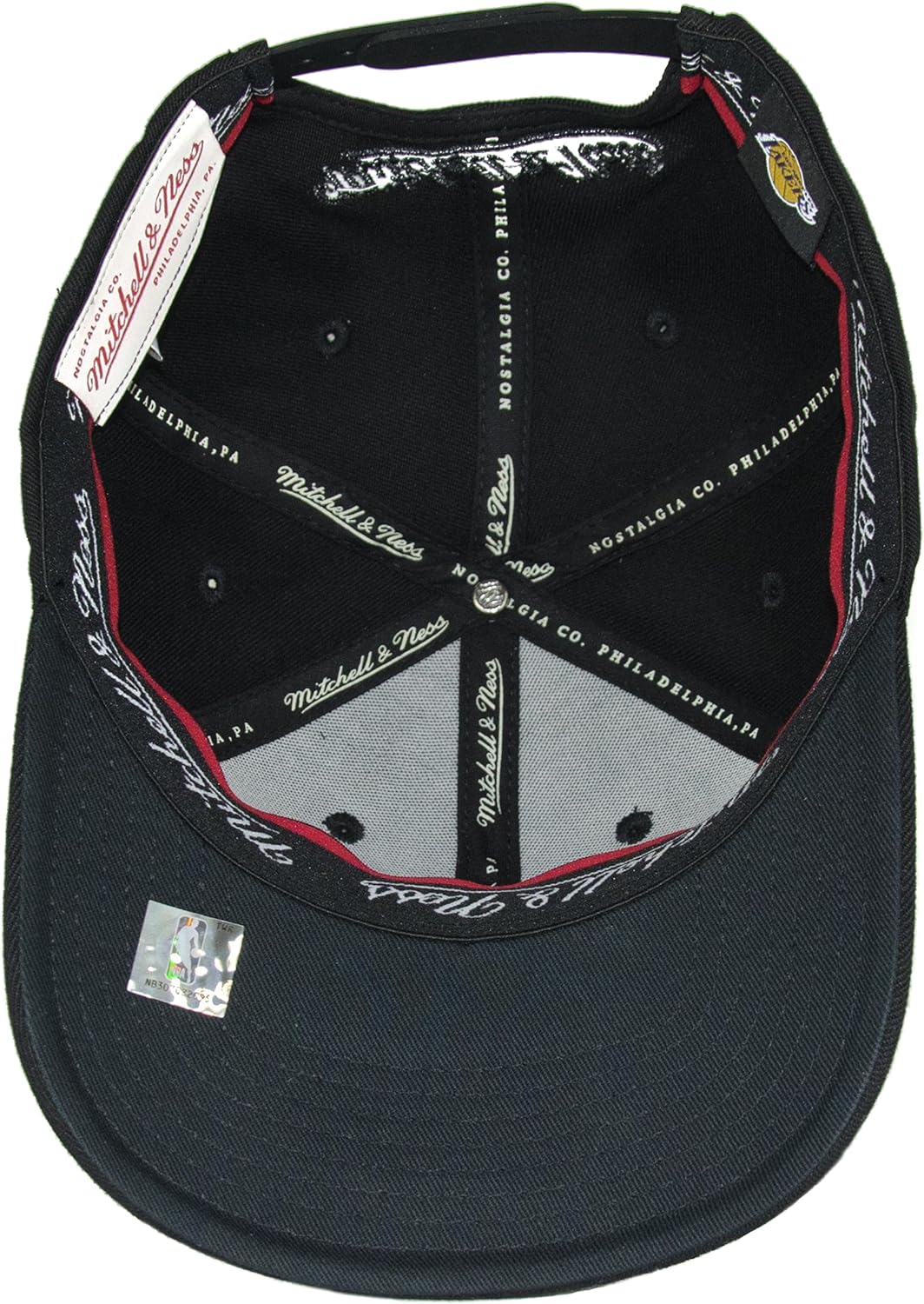 Mitchell & Ness NBA Snapback Classic Red LA Lakers, Black