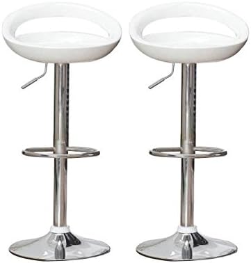 Barhocker 2er Set aus ABS Kunststoff, drehbar Barhocker in Höhe verstellbar von 55 bis 75 cm, Barhoc