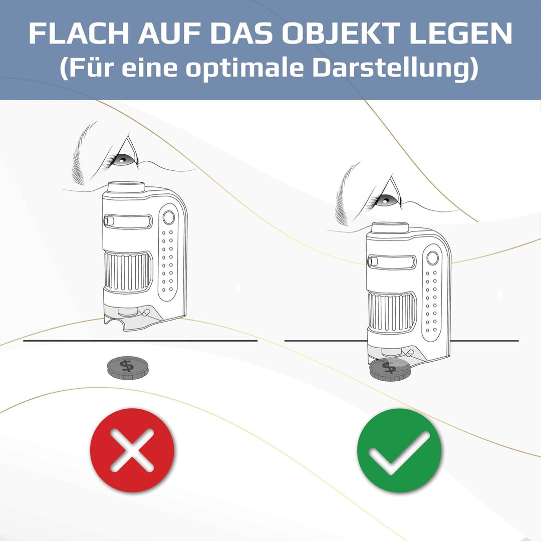 Carson MicroBrite Pro 60x-120x LED Taschenmikroskop mit asphärischem Linsensystem und Smartphone-Ada