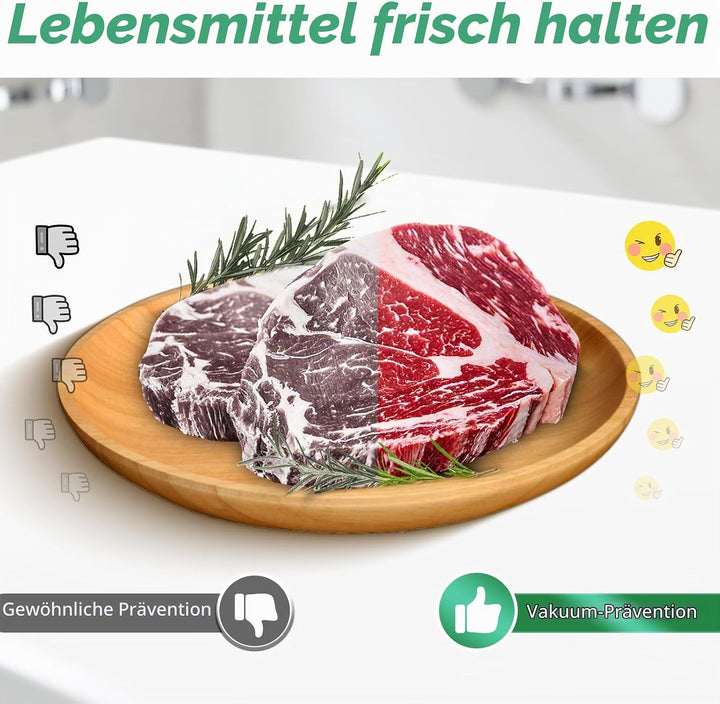 Vakuumierer, 6-in-1 Vakuumierer Lebensmittel Trocken-/Nassmodus, Lebensmittelfolien-Versiegelungsger