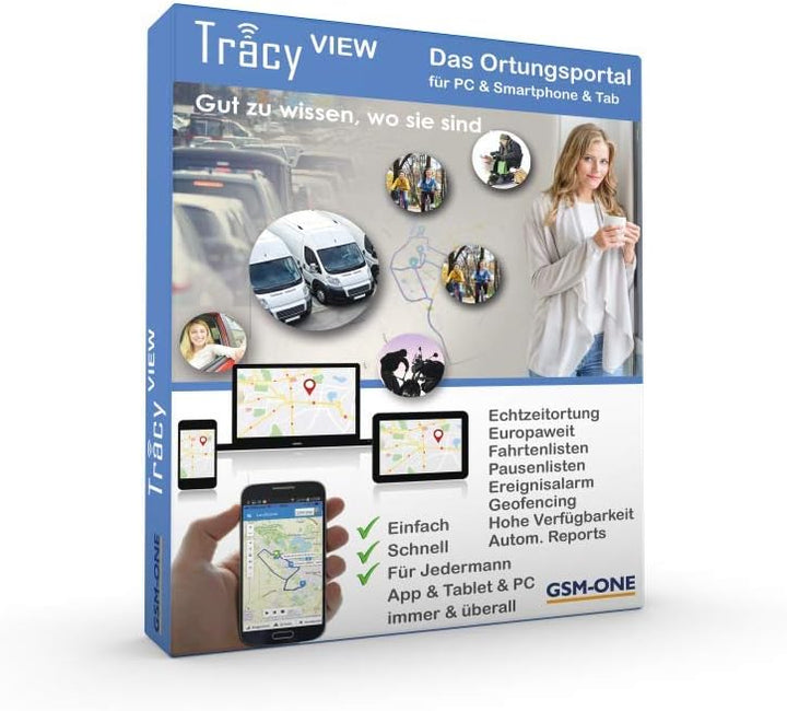 Tracy-OB2X GPS-ORTUNG SOFORTSTARTPAKET für Ihr KFZ/LKW OBD2 GPS Tracker inkl. App, Portal, SIM, 2 Mo