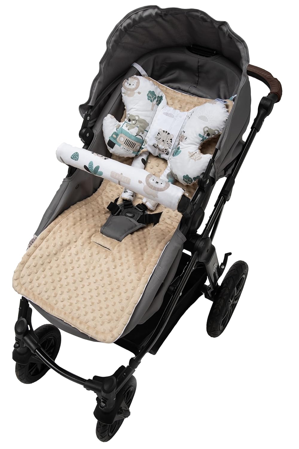 Medi Partners Universal Sitzauflage Kinderwagen &amp; Buggys Sitzeinglage Kinderwagendecke 5tgl Gurtpols