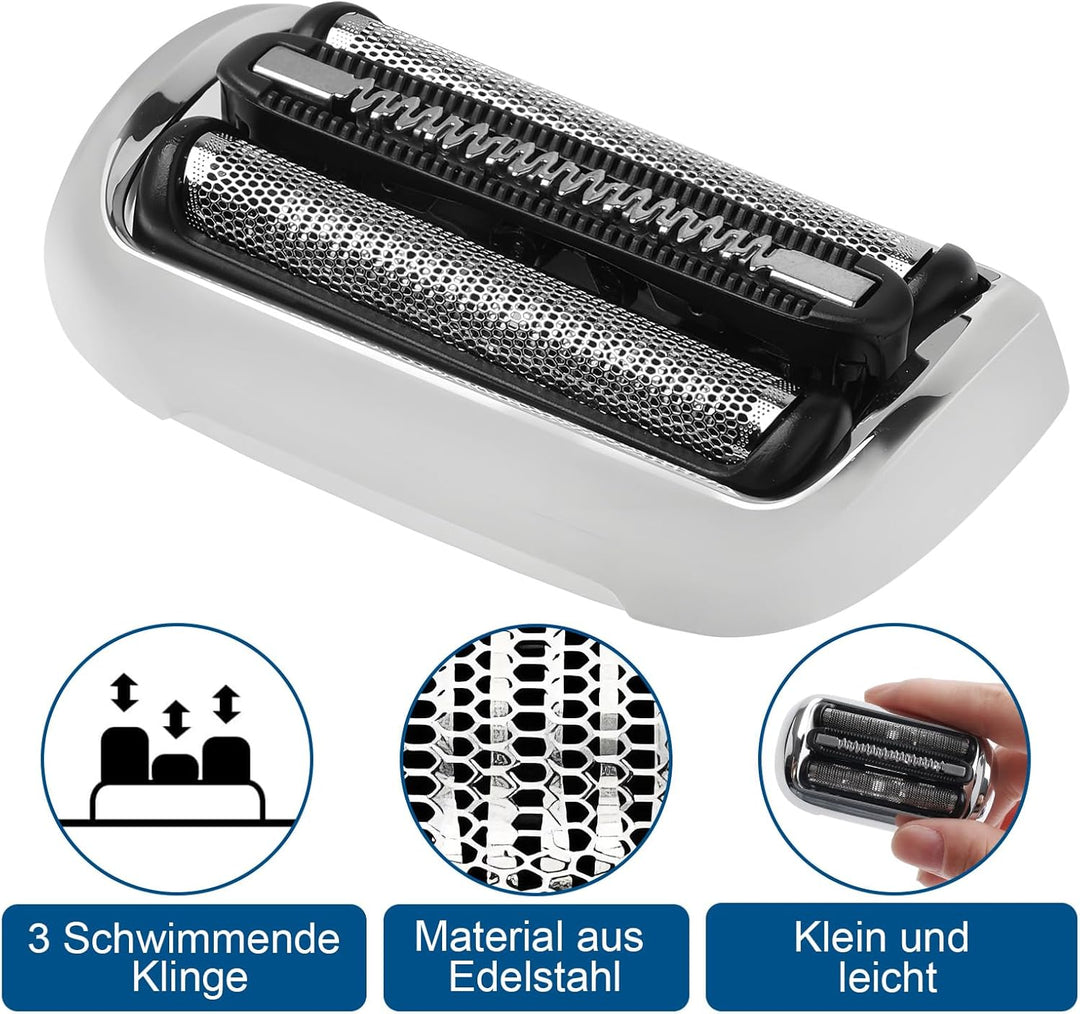 73S-Serie 7 Ersatzfolie und -klingen, kompatibel mit Braun S7-Ersatzkopf, 73S-Ersatzscherköpfe für B