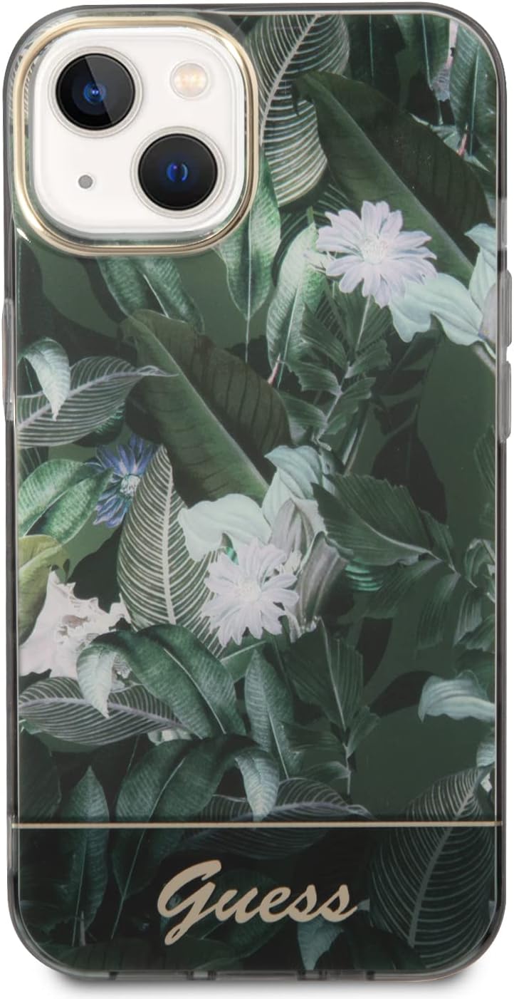 GUESS GUHCP14MHGJGHA Hülle für iPhone 14 Plus 6,7" grün hardcase Jungle Collection