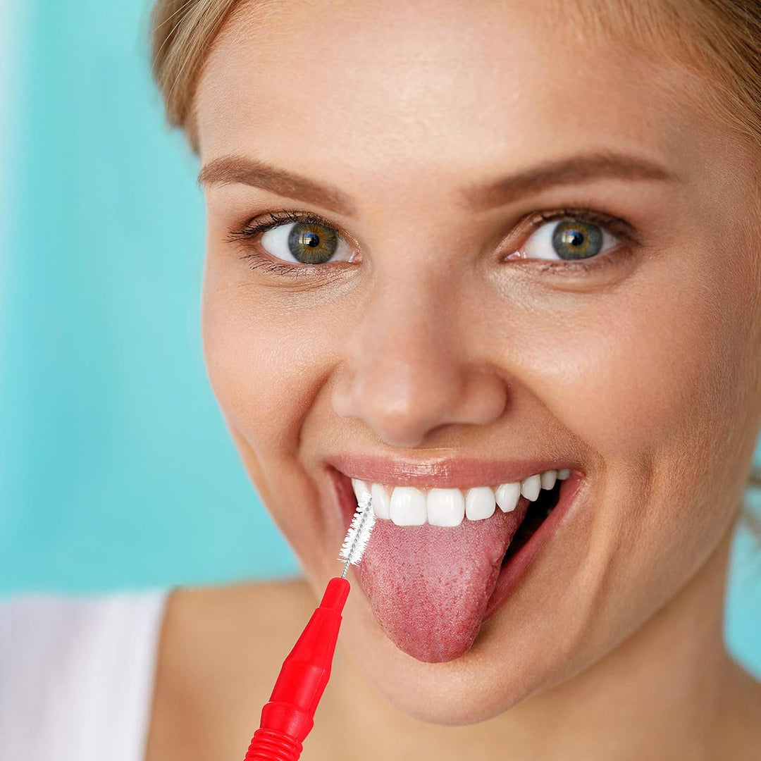 100 Stück Interdentalbürste Zahnstocher Dental Zahnseide Kopf Mundhygiene Interdentalbürste Zahnseid