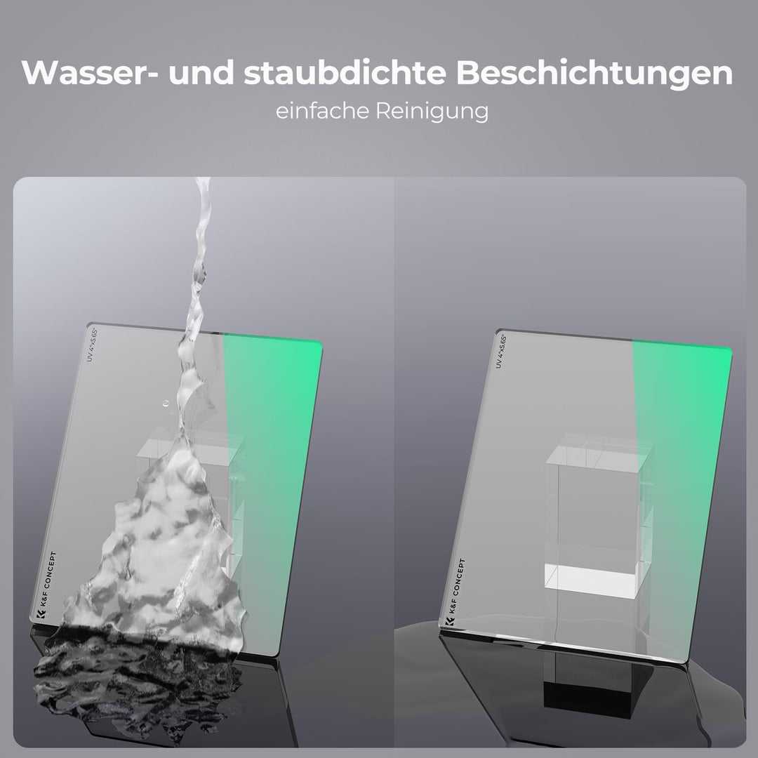 K&F Concept 4 x 5,65" UV Filter,Dicke 4mm Rechteckfilter quadratischer UV Filter für Aussenaufnahmen
