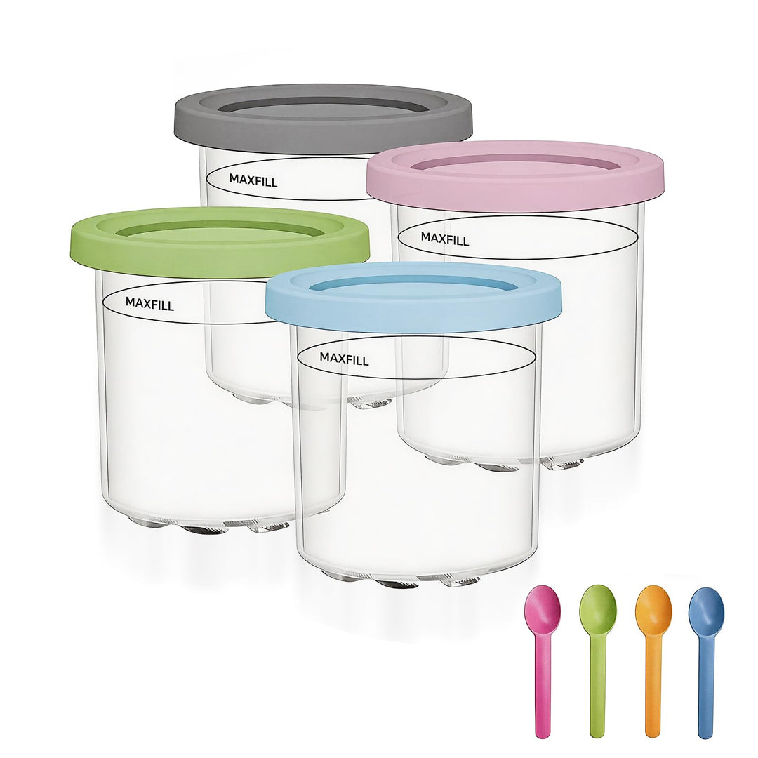 4 PCS Creamy Behälter für Ninja Creami NC300EU NC301EU, Ninja Creami Eismaschine Becher Zubehör mit