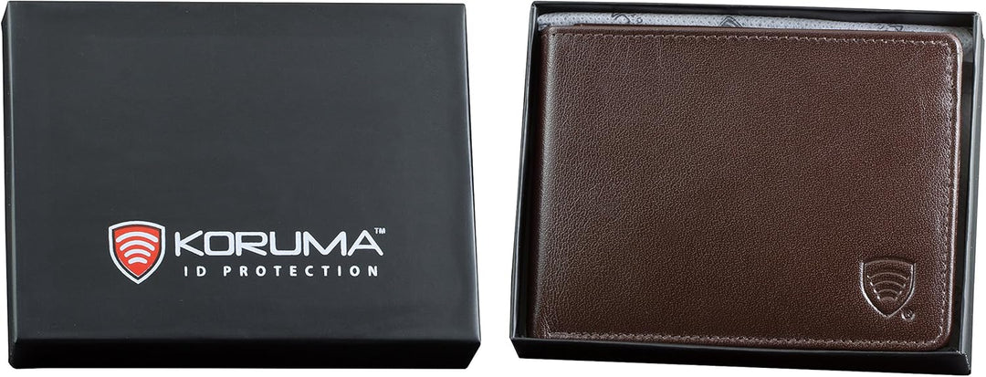 KORUMA ORIGINAL RFID Schutz Leder Geldbeutel (BRAUN), Braun