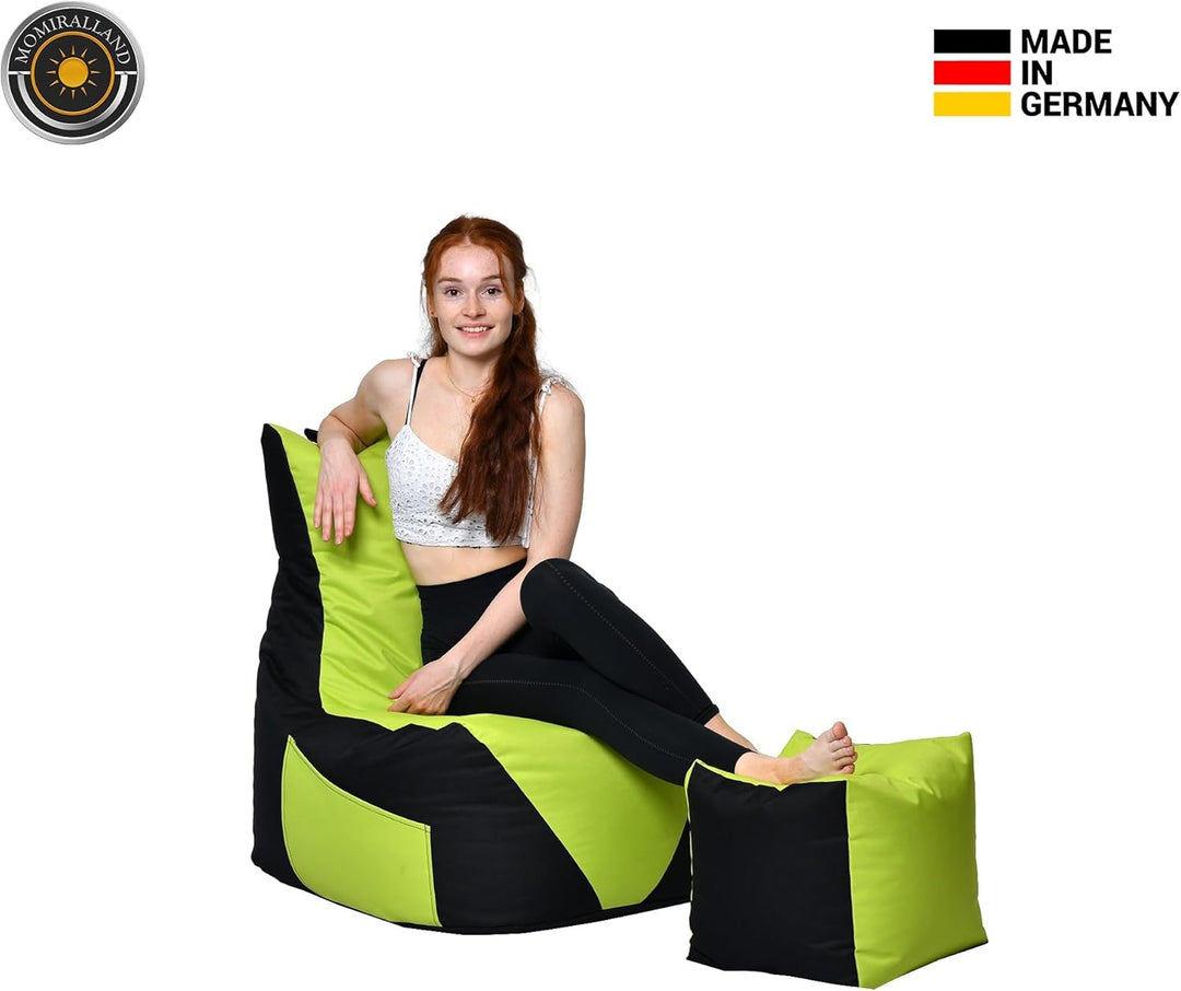 Momiralland Gaming Sitzsack - mit Lehne Sitzkissen - Beanbag - BodenKissen Sessel In- &amp; Outdoor geei