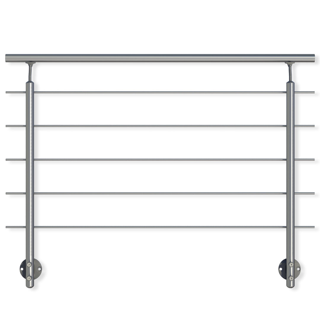 DOLLE Aluminium Geländer Set seitliche Montage 1,50 m. Montage Seitlich, Montage Seitlich