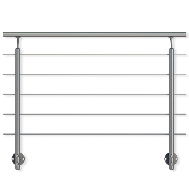DOLLE Aluminium Geländer Set seitliche Montage 1,50 m. Montage Seitlich, Montage Seitlich
