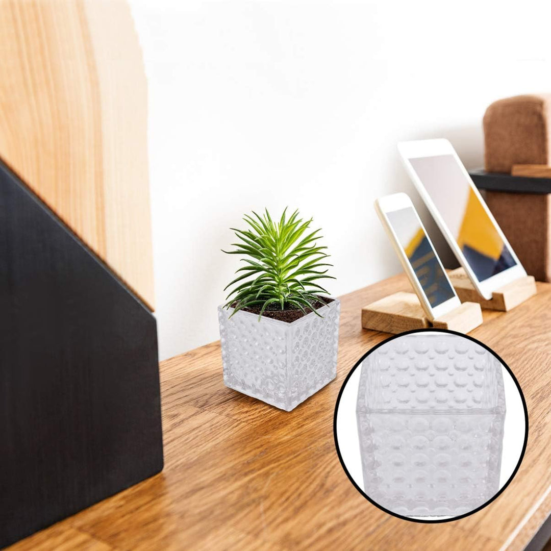 Cabilock Einmachgläser Quadratische Würfelform Blumenvase Kerzenhalter Kaktusblumenbehälter für Mitt