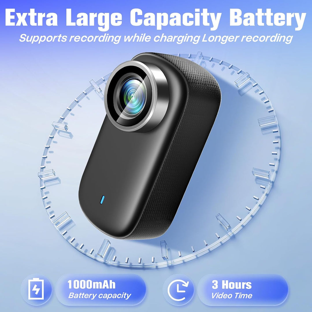 Action Cam, WiFi Mini Sportkamera HD 4K,Tragbare Action Kamera mit 1.47-Zoll-Display,POV Kamera Fahr