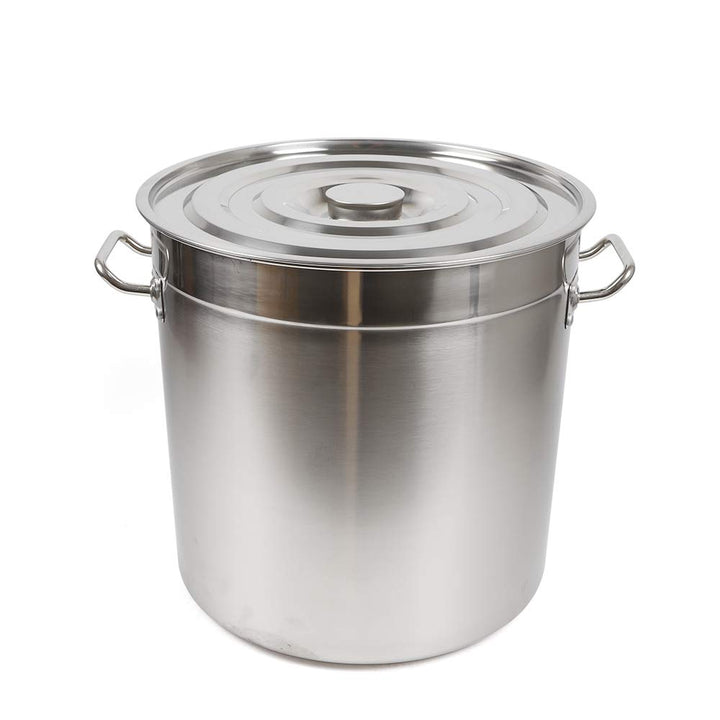 35L Suppentopf, Grosse Kapazität Gastronomie Kochtopf mit Metalldeckel Edelstahl Kochtöpfe für Gas,
