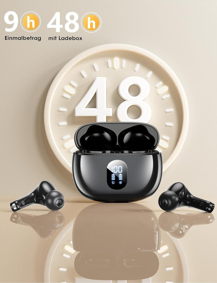 Bluetooth Kopfhörer Kabellos Bluetooth 2026 In Ear Kopfhörer mit 4 ENC Noise Cancelling Mikrofon, LE