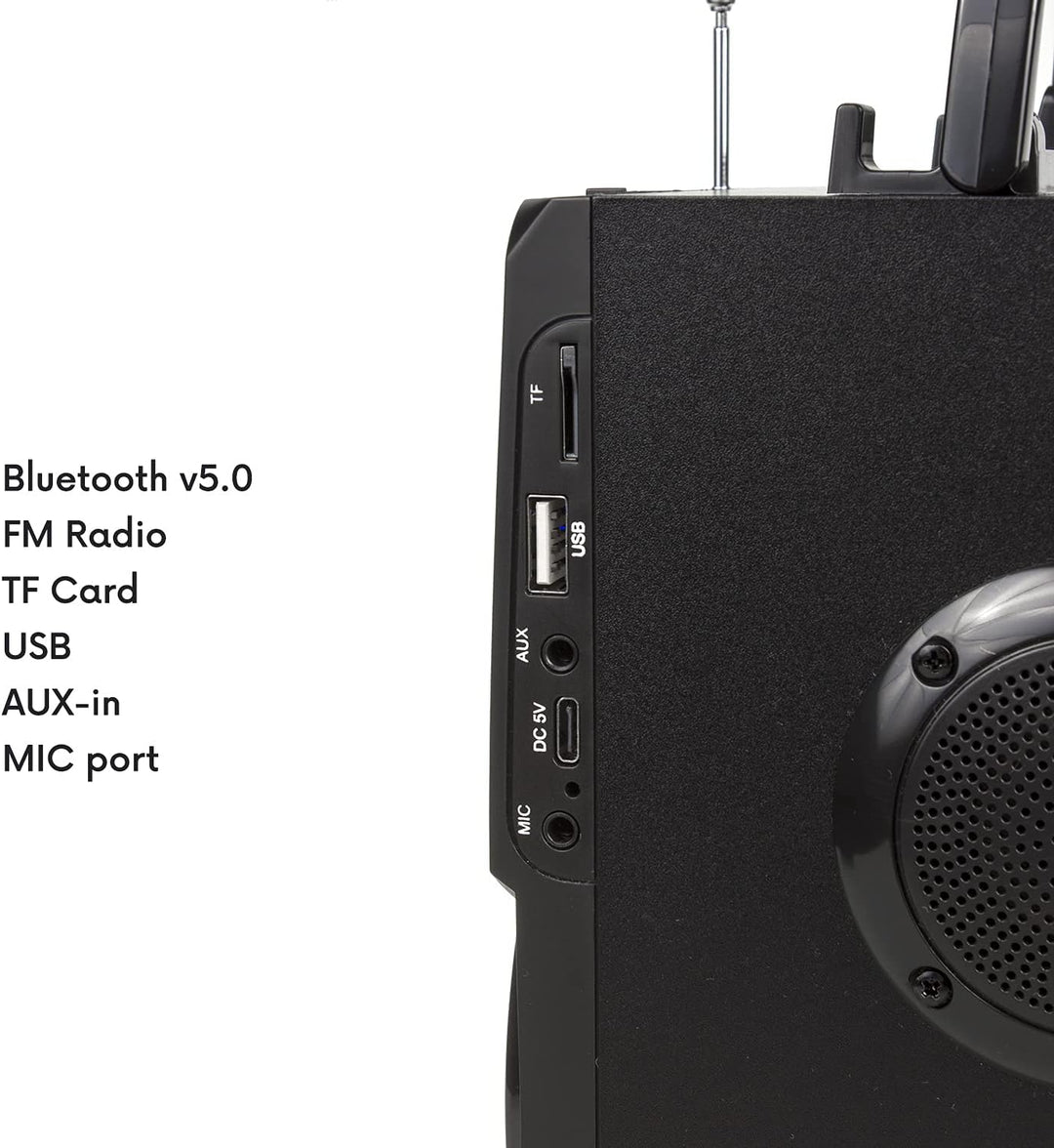 Audiocore AC730 Tragbarer Bluetooth-Lautsprecher Kabellos 11W Ausgangleistung/Radio/SD/MMC/Aux-In/US