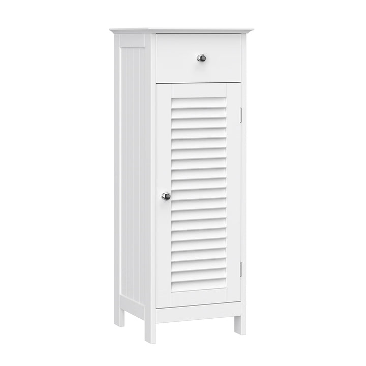 VASAGLE Badezimmerschrank, Badschrank schmal, Aufbewahrungsschrank, kleiner Schrank, mit Schublade,