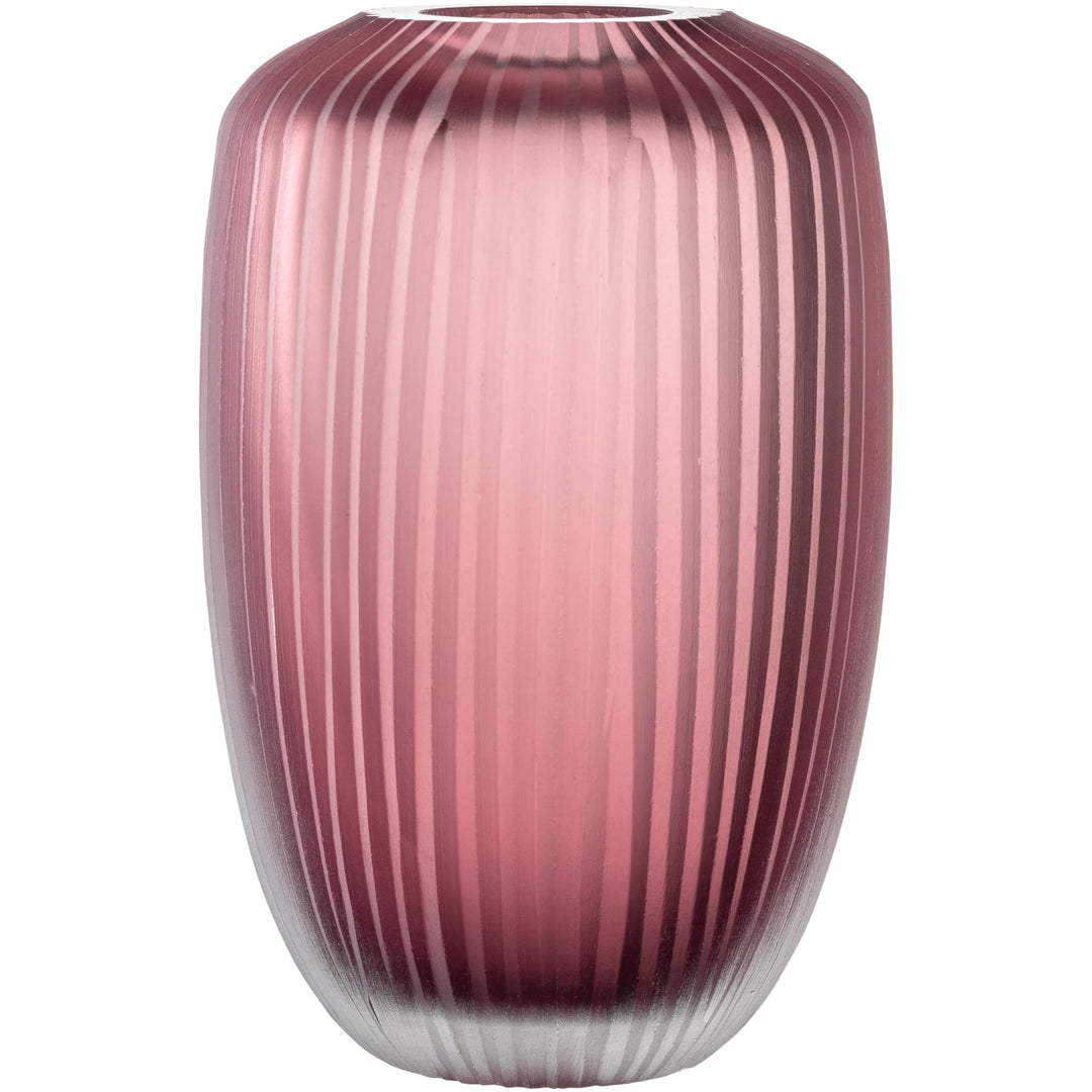 Leonardo Bellagio Blumenvase - Farbige Vase aus hochwertigem Glas mit Relief aussen - Handarbeit - H