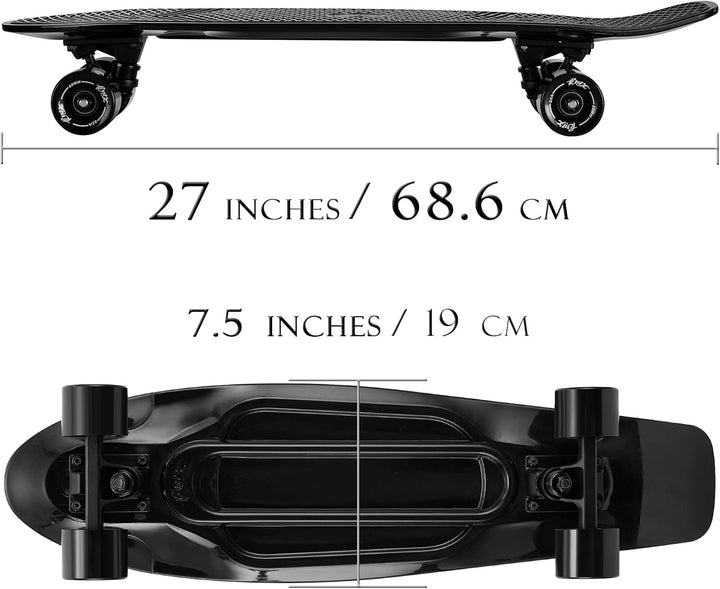 KMX 55,9 cm Mini Cruiser Skateboard für Jungen Mädchen und Jugendliche, komplettes Anfänger-Skateboa