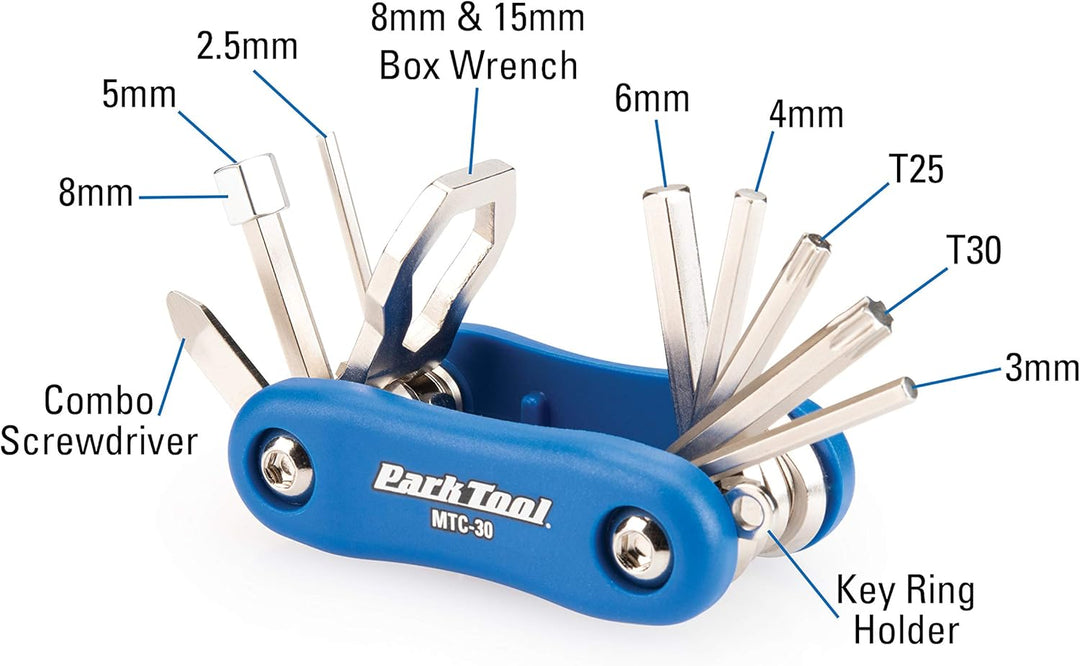 Park Tool MTC-30 Multi-Werkzeug | blau/Silber Einheitsgrösse, Einheitsgrösse