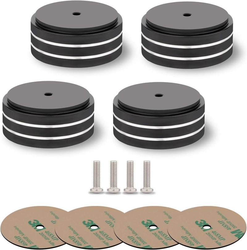 YuanYong Lautsprecher füsse 4 Stück 58x22mm HiFi Absorber füsse Lautsprecher-Isolationsfüsse subwoof