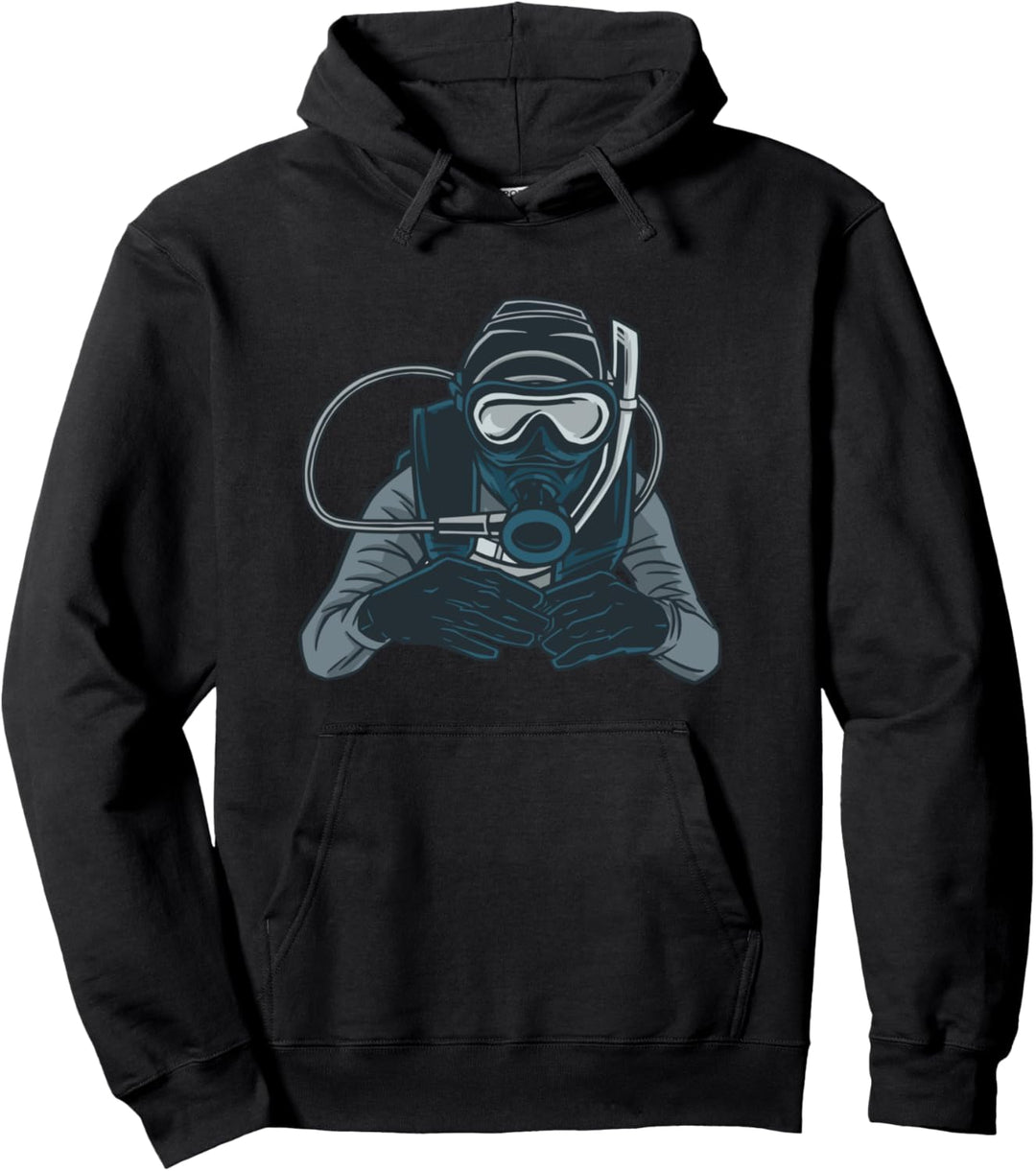 Taucher beim Gerätetauchen, Tauchen Pullover Hoodie