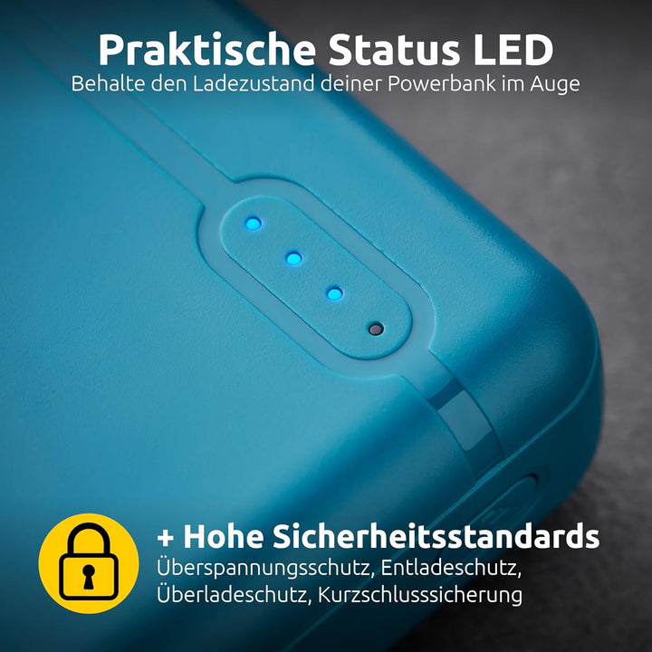 Intenso Powerbank XS10000 – 10.000 mAh – Kompakter externer Akku für iPhone, Smartphone, Tablet & Ka