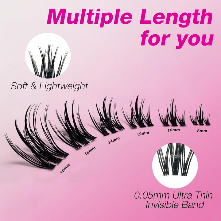 VEYESBEAUTY Wimpern Extensions Set 5-Sekunden-Wimperncluster Cluster Lashes DIY Cluster Wimpern Wimp