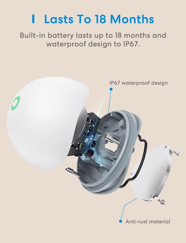Meross Smart Wassermelder WLAN Wassersensor für HomeKit, Wasseralarm kompatibel mit Apple Home, Alex
