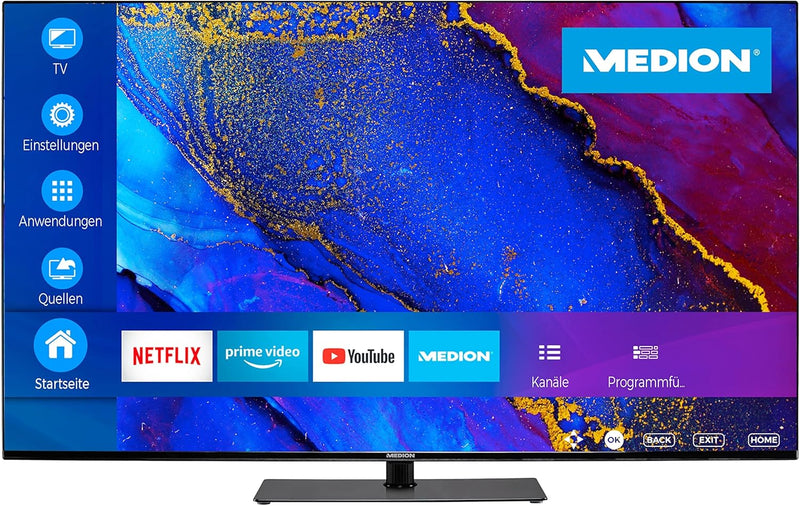 MEDION X15026 (MD 31946) 125,7 cm (50 Zoll) UHD Fernseher (Smart-TV, 4K Ultra HD, Dolby Vision HDR,