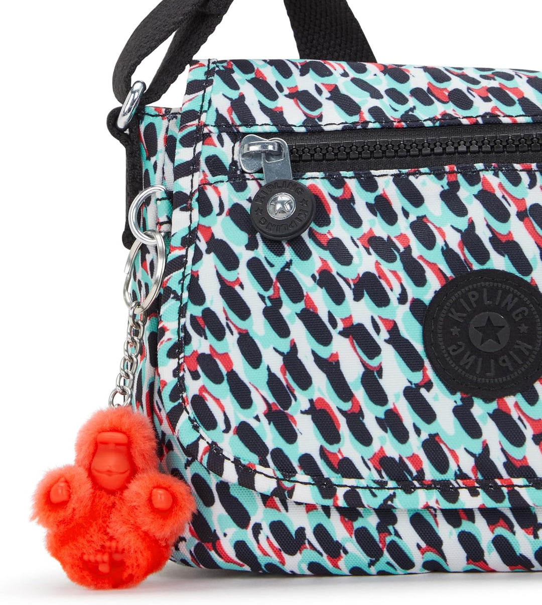Kipling Damen Sabian Umhängetasche 7.75''L x 5.75''H x 3.25''D Abstrakter Druck, 7.75''L x 5.75''H x
