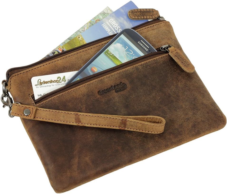 Leder Banktasche Bankmappe Geldtasche Belegtasche Dokumententasche Geldscheintasche mit hochwertigen
