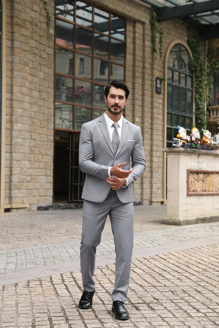 Allthemen Anzug Herren Anzug 2 Teilig Slim Fit Herrenanzug Hochzeit Anzüge Herren Modern Sakko für B