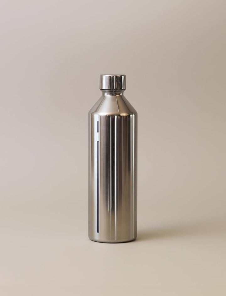 Stelton Brus Wassersprudler Flasche Steel | Edelstahl-Flaschen für Wassersprudler | Wasserflasche, 1