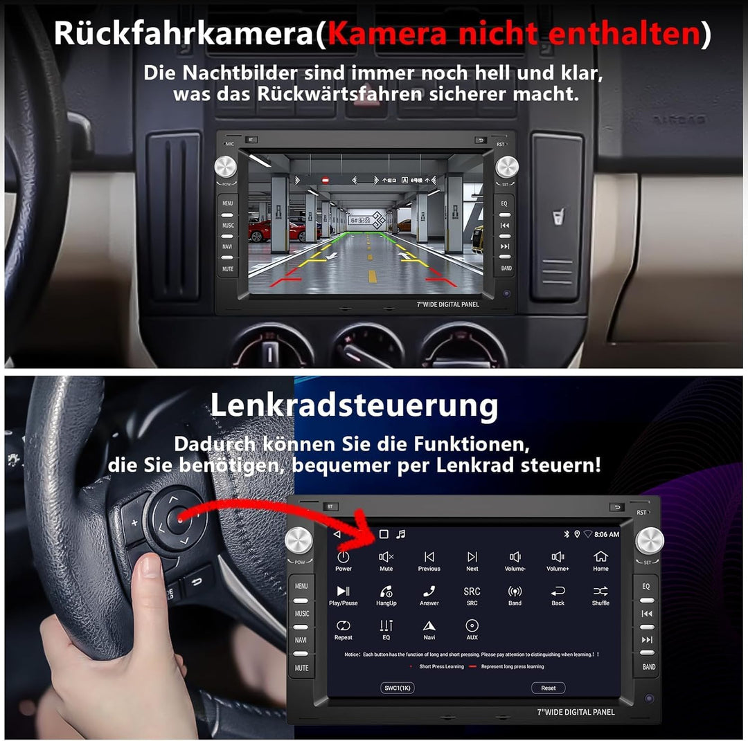 Plug&amp;Play Android 15 GPS Navi Autoradio für VW Golf 4 MK4 Polo Passat Golf Jetta, 7 Zoll IPS Touchsc