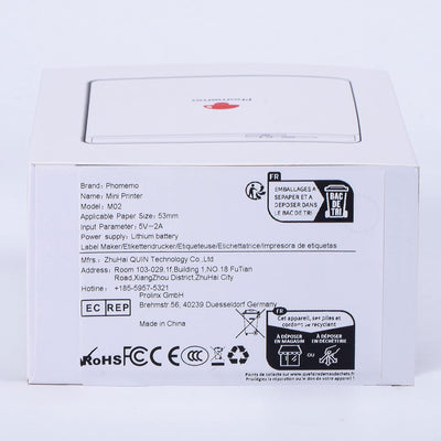 Phomemo M02 Taschendrucker Mini Drucker Tragbarer thermischer Fotodrucker mit wiederaufladbarem Akku
