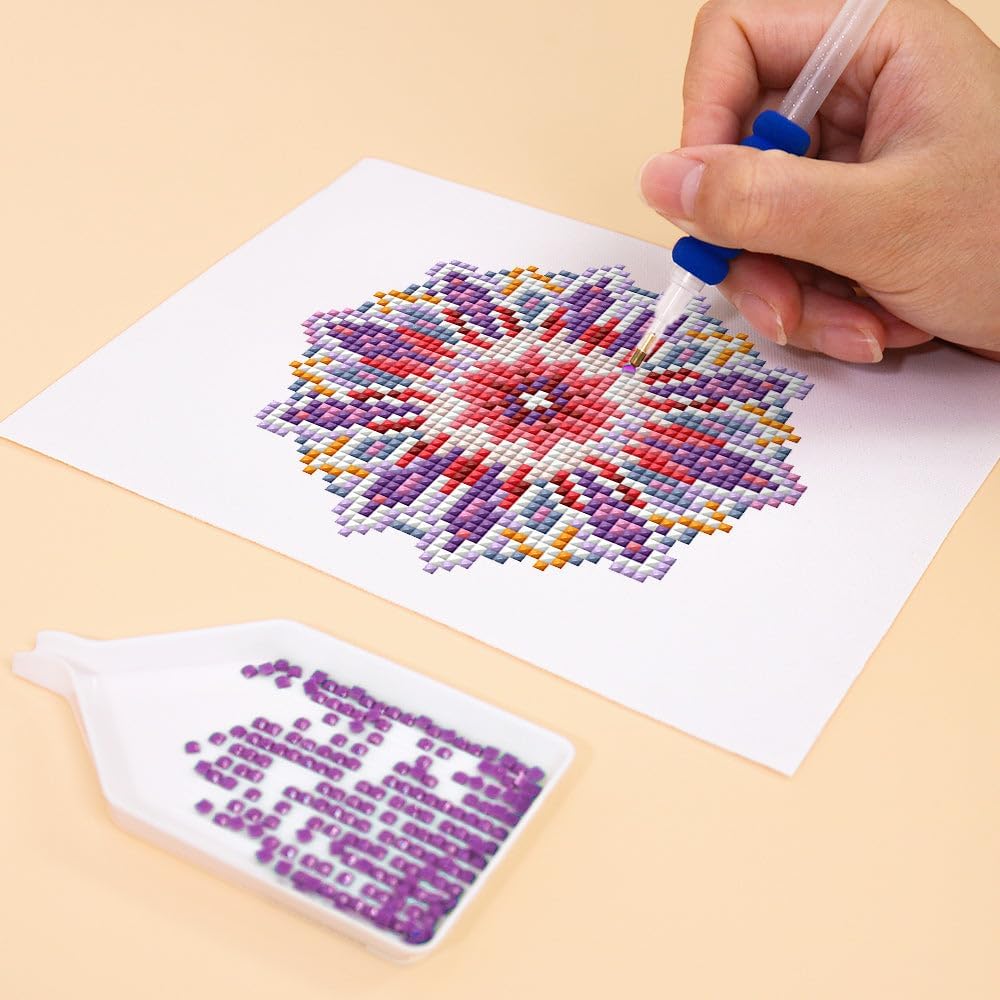Figured'Art Mini Serie Diamond Painting Erwachsene - Mandala Kunst - Premium-Box mit 12 Stück 15x18