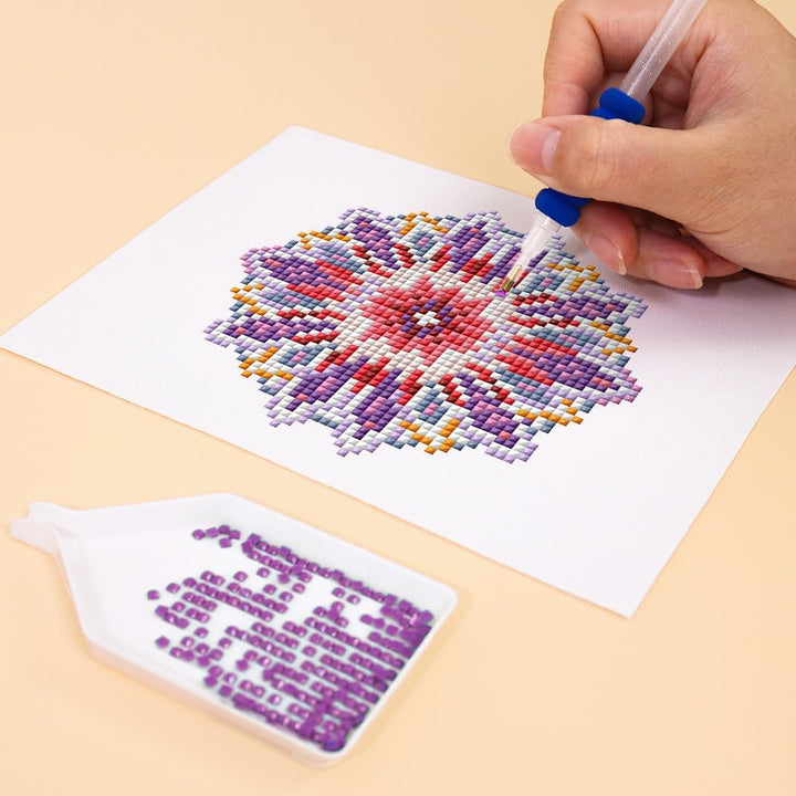 Figured'Art Mini Serie Diamond Painting Erwachsene - Mandala Kunst - Premium-Box mit 12 Stück 15x18