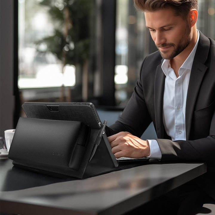 Omnpak Hülle für Microsoft Surface Pro 9 Tablet Business-Hülle, Tragetasche mit Stylus Stifthalter m