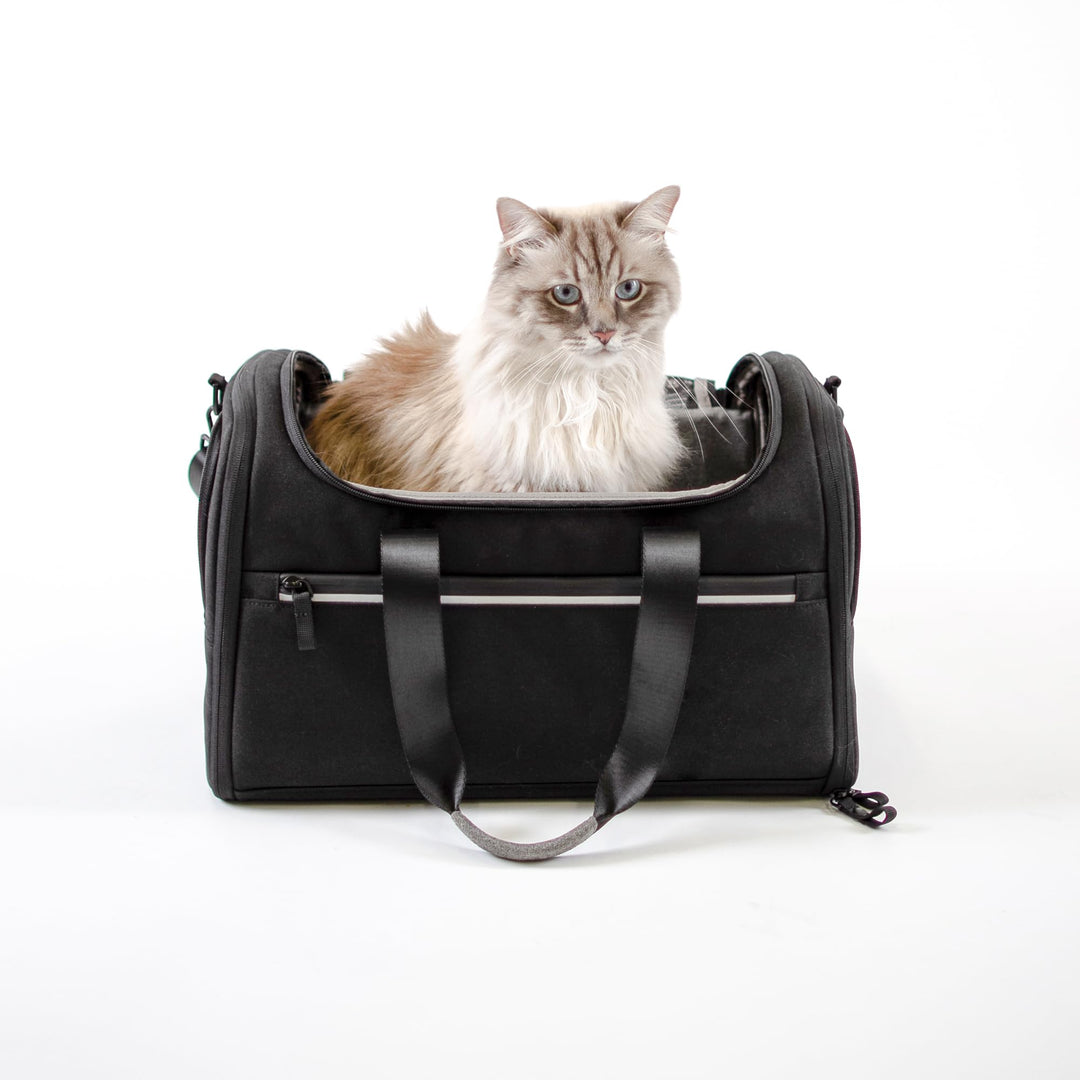 LucyBalu® Designer Katzentransporttasche | Tragetasche für Katzen mit Fenster | Katzentasche zum Kat