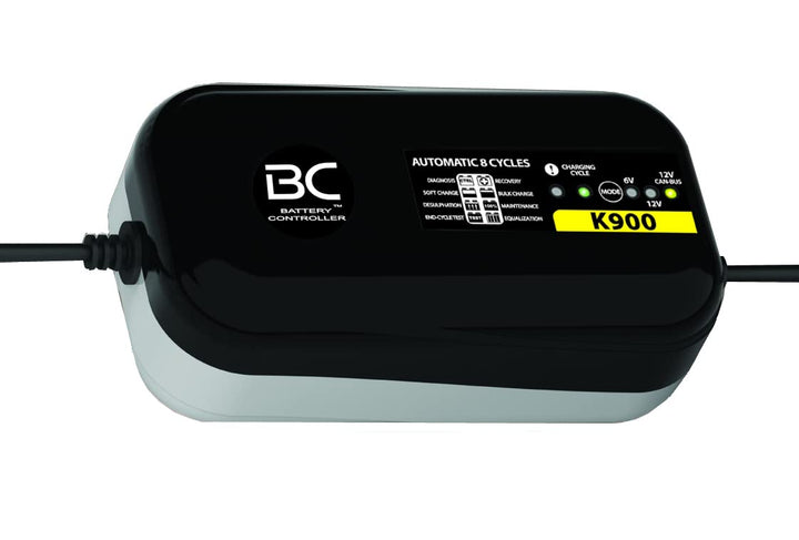 BC K900 - 6/12V 0,9A - Batterie-Ladegerät und Erhaltungsgerät mit 3 Ladeprogramme: 6 Volt/12 Volt/12