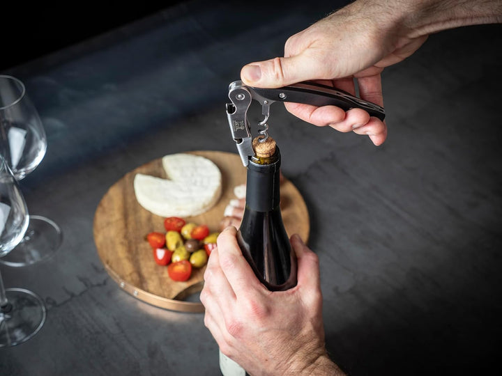 PEUGEOT - Sommeliermesser Malbec - Zieht den Korken leicht und kontrolliert heraus - Doppelhebel aus