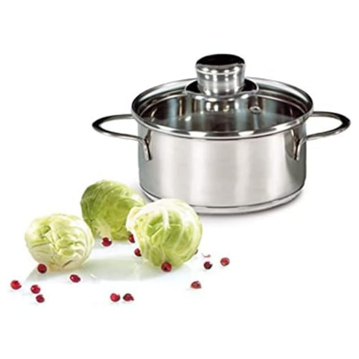 Krüger 2214GL Bratentopf Saturn, 14 cm, Edelstahl 14 cm Bratentop, 14 cm Bratentop