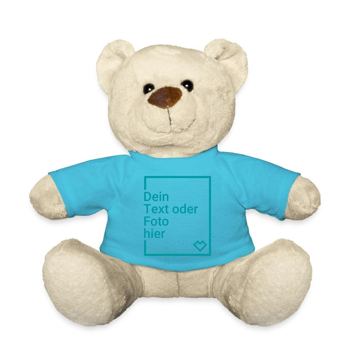 Spreadshirt Personalisierbarer Teddy Kuscheltier Selbst Gestalten mit Text und Foto Plüschtier Gesch