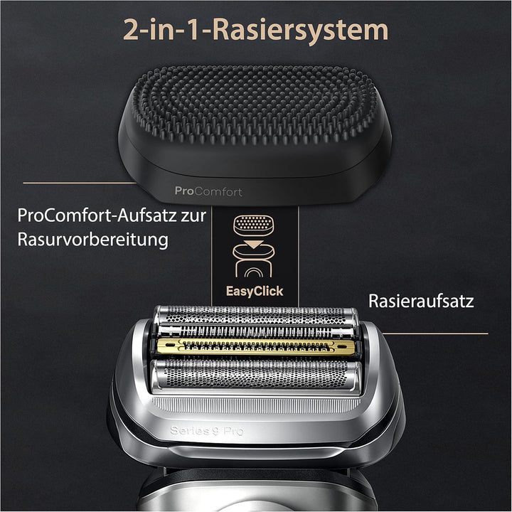 Braun Series 9 Pro+ Rasierer Herren Elektrisch, Elektrorasierer mit 5 Rasierelementen, ProComfort Au