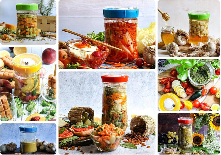 Kefirko Gemüsegärer (1,4 l) – Ferment Früchte, Gemüse, Machen Kimchi, Sauerkraut und mehr – BPA-frei