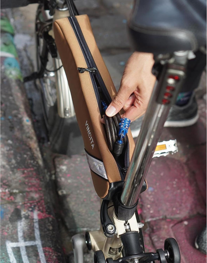 Vincita Voyage Rahmentasche für Brompton Bike (Blau, Gross) - 2L Brompton Fahrradzubehör L Blau, L B
