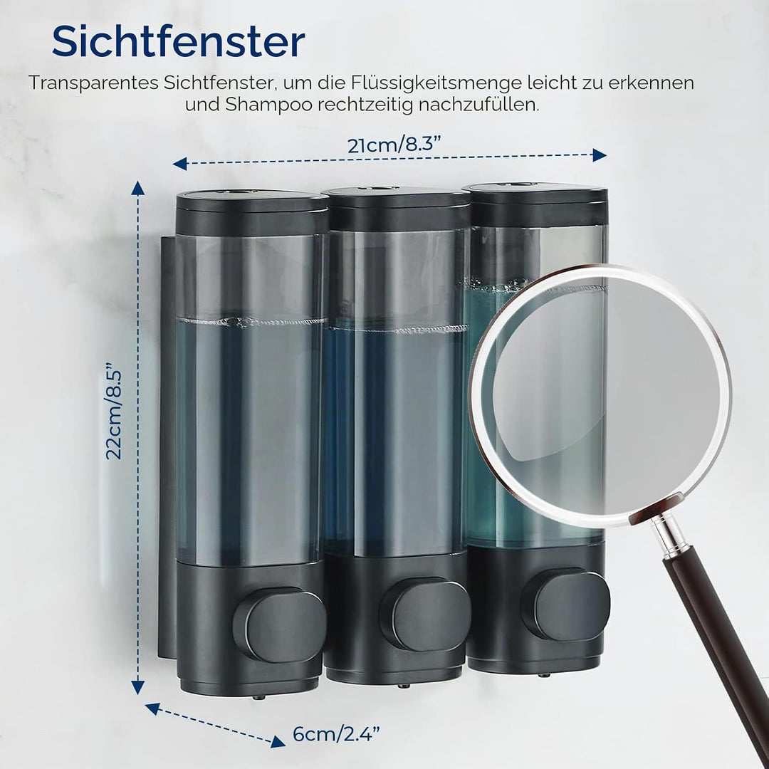 modunful Shampoo- und Conditioner-Spender, Duschspender ohne Bohren, Shampoo-Spender für die Dusche,