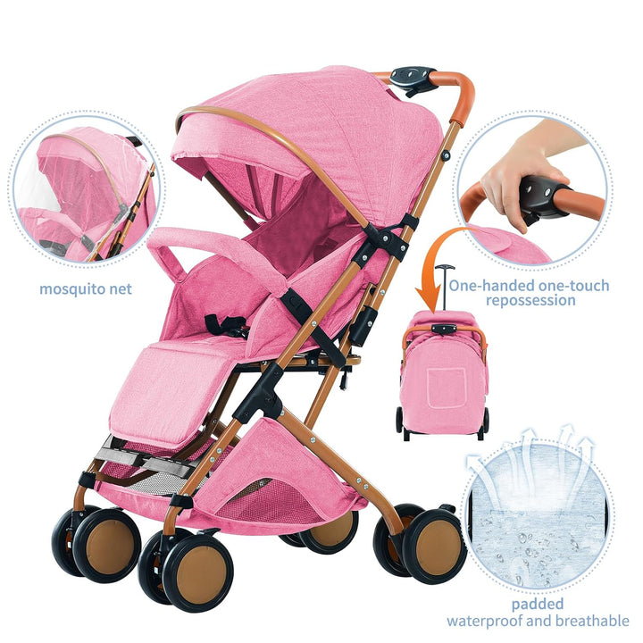 Kinderwagen, faltbar, multifunktional, verstellbare Rückenlehne, 175 °, kann sitzen oder liegen, ver
