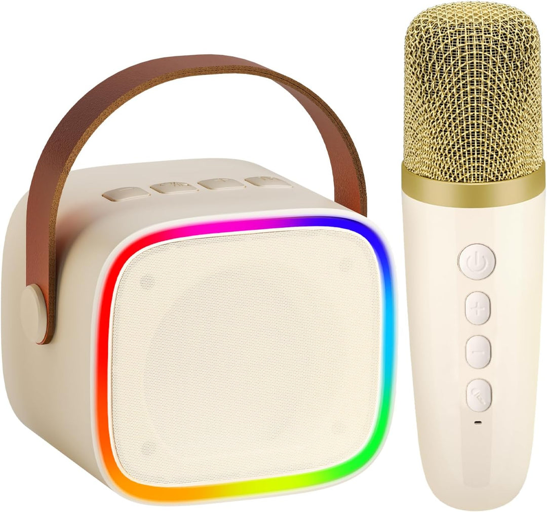 BONAOK Mikrofon Karaoke Maschine, Bluetooth Karaokemaschinen für Kinder Erwachsene, Tragbarer Karaok